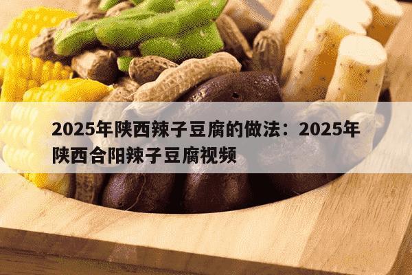 2025年陕西辣子豆腐的做法：2025年陕西合阳辣子豆腐视频